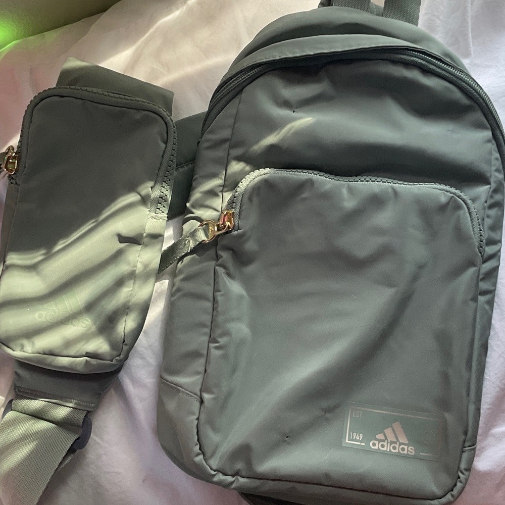 Adidas Essentials Sling Small Crossbody Bag Sage Green